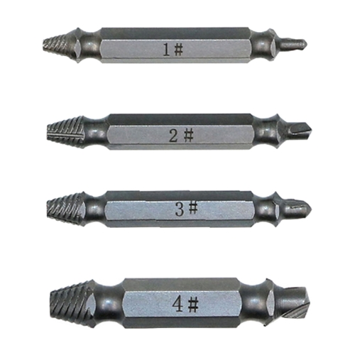 

4 in 1 Screw Extractor Drill Bits Tool Broken Bolt Remover(1#, 2#, 3#, 4#), with Plastic Case