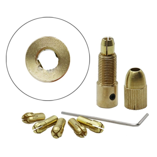 5pcs/Set 0.5-3mm Brass Small Electric Drill Bit Collet Micro Twist Drill Chuck 