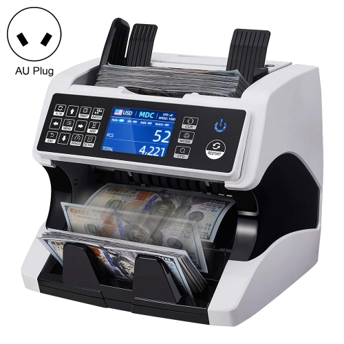 

AL-920 Dual CIS Image Multi-Currency Vertical Currency Counter, Specifications:AU Plug