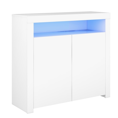

[EU Warehouse] Modern Wooden LED TV Stand Cabinet, Size: 108 x 40 x 92cm(White)