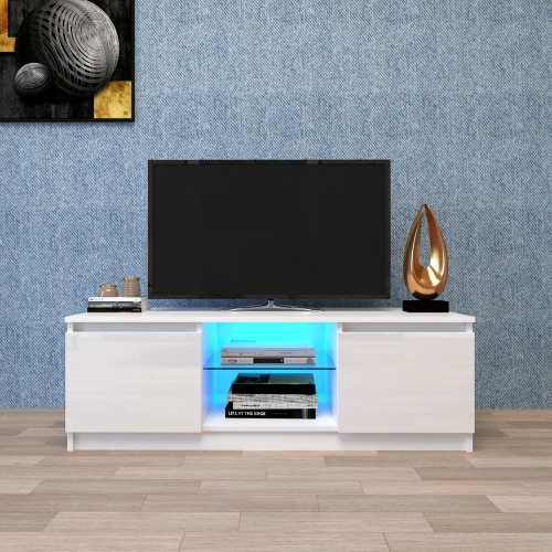 Media Console Table Led Tv Cabinet, 26 Inch Height Console Table