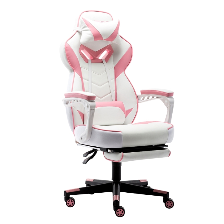 [US Warehouse] 360 Degree Rotation Ergonomics Gaming Chairs with Footrest