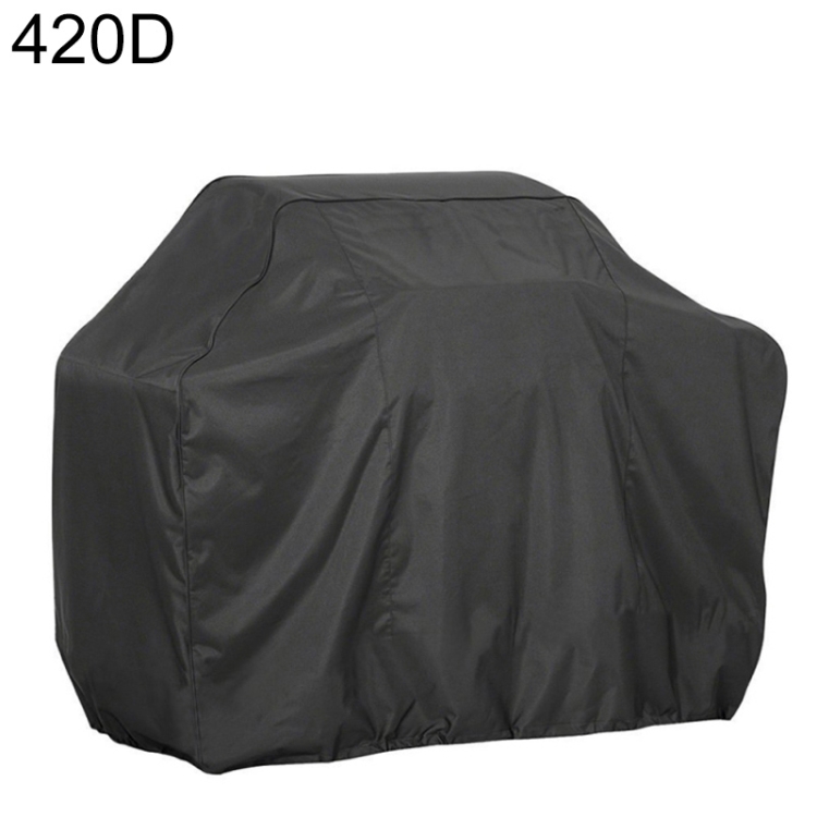 

170x61x117cm 420D Oxford Cloth BBQ Square Protective Bag Charcoal Barbeque Grill Cover(Black)