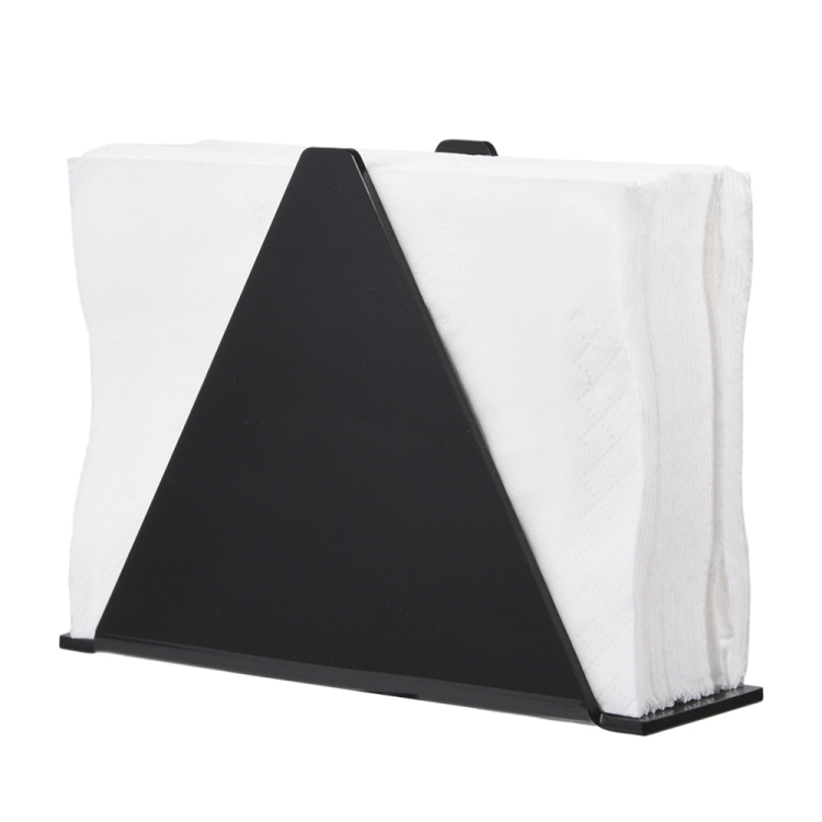 

YX014-1 Acrylic Triangular Table Paper Towel Organizer (Black)