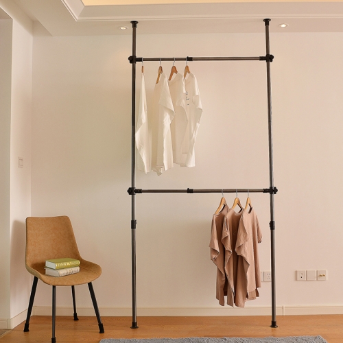 

[US Warehouse] Freestanding Adjustable Double Rod Hanger for Hanging Clothes