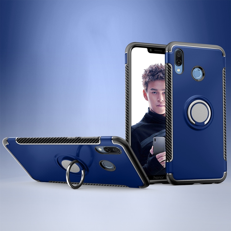 

Magnetic 360 Degree Rotation Ring Armor Protective Case for Huawei Honor Play(Blue)