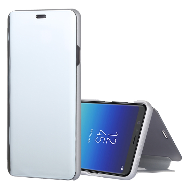 

Mirror Clear View Horizontal Flip PU Leather Case for Huawei Nova 3, with Holder(Silver)