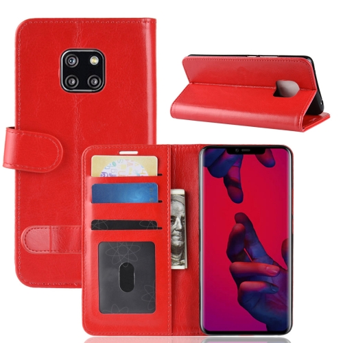 

Retro Crazy Horse Texture Horizontal Flip Leather Case for Huawei Mate 20 Pro, with Holder & Card Slots & Wallet(Red)