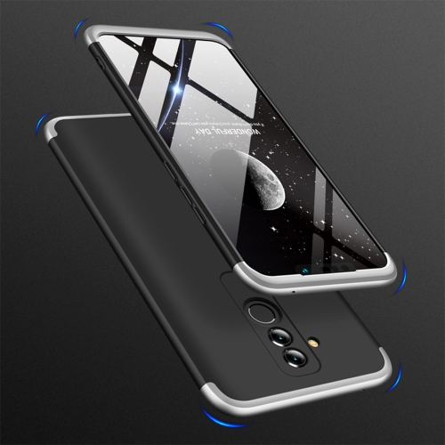 

GKK Three Stage Splicing Full Coverage PC Case for Huawei Mate 20 Lite / Maimang 7(Black Silver)