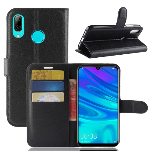 

Litchi Texture Horizontal Flip Leather Case for Huawei P30 Lite, with Wallet & Holder & Card Slots (Black)