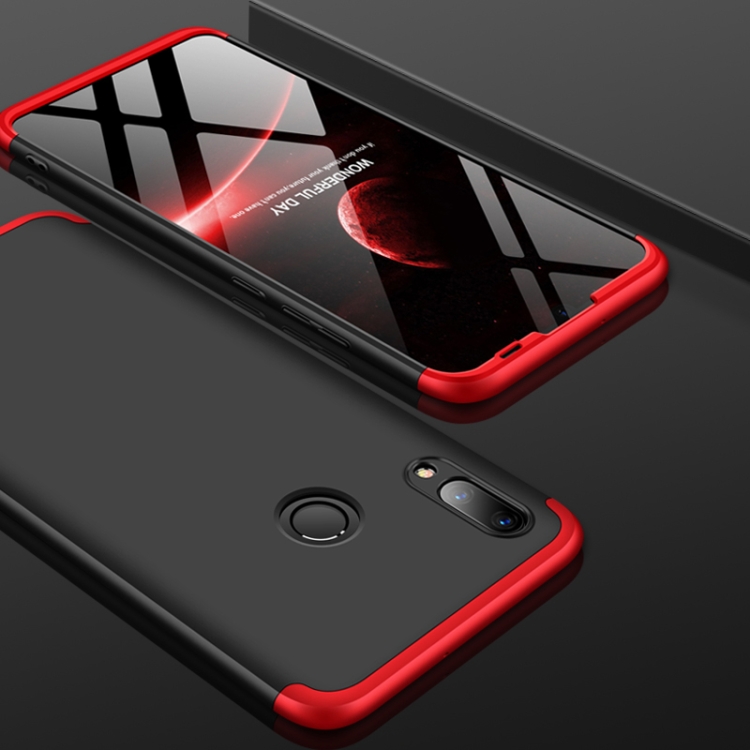 

GKK Three Stage Splicing Full Coverage PC Case for Huawei P smart 2019 / Honor 10 Lite(Black Red)