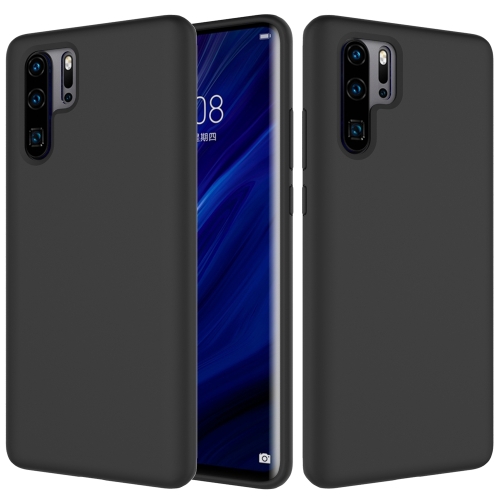 

Solid Color Liquid Silicone Shockproof Full Coverage Case for Huawei P30 Pro (Black)