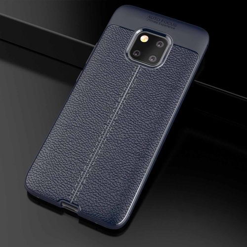 

Litchi Texture TPU Shockproof Case for Huawei Mate 20 Pro (Navy Blue)