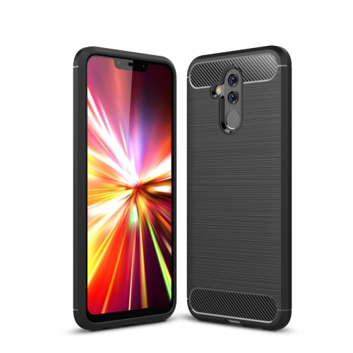 

Brushed Texture Carbon Fiber Shockproof TPU Case for Huawei Mate 20 Lite (Black)