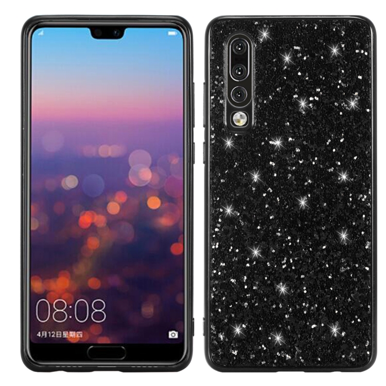 

Glitter Powder Shockproof TPU Case for Huawei P30 (Black)