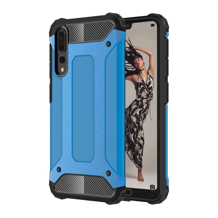 

For Huawei P20 Pro Full-body Rugged TPU + PC Combination Back Cover Case (Blue)