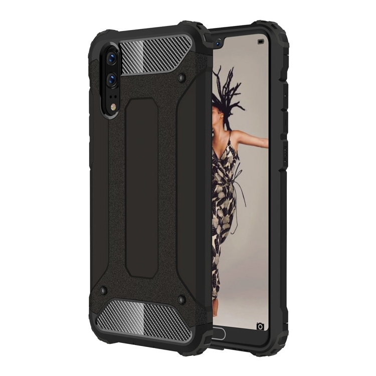 

For Huawei P20 Full-body Rugged TPU + PC Combination Back Cover Case (Black)