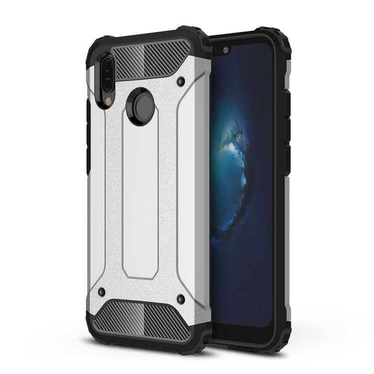 

For Huawei P20 Lite Full-body Rugged TPU + PC Combination Back Cover Case (Silver)