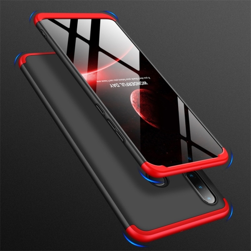 

GKK Three Stage Splicing Full Coverage PC Case for Huawei Nova 4e / P30 Lite (Black Red)