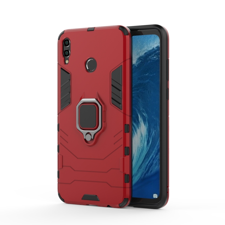 

PC + TPU Shockproof Protective Case for Huawei Honor 8X Max, with Magnetic Ring Holder(Red)
