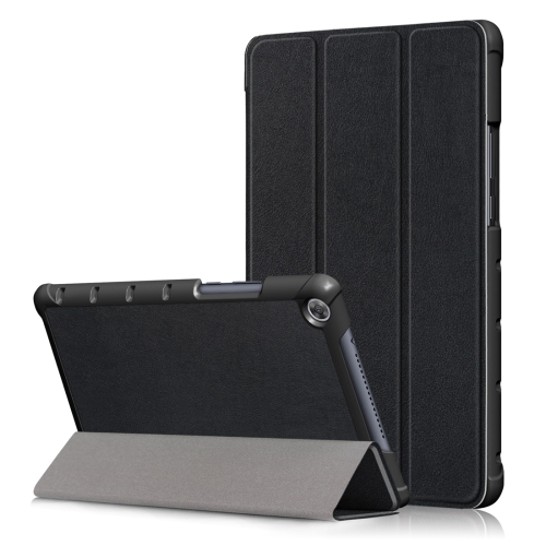 

Custer Texture Horizontal Flip Leather Case for Huawei MediaPad M5 Lite 8 inch , with Three-folding Holder(Black)
