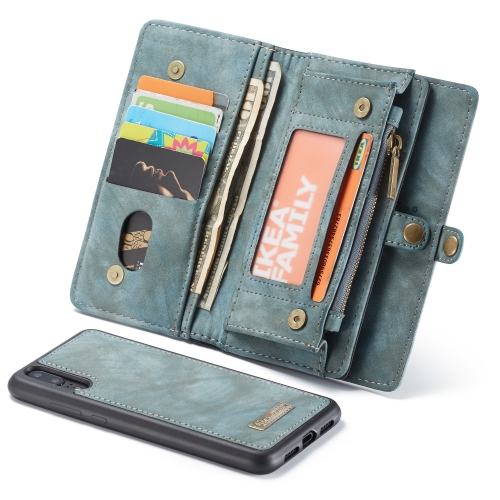 

CaseMe-008 Detachable Multifunctional Horizontal Flip Leather Case for Huawei P20 Pro, with Card Slot & Holder & Zipper Wallet & Photo Frame (Blue)