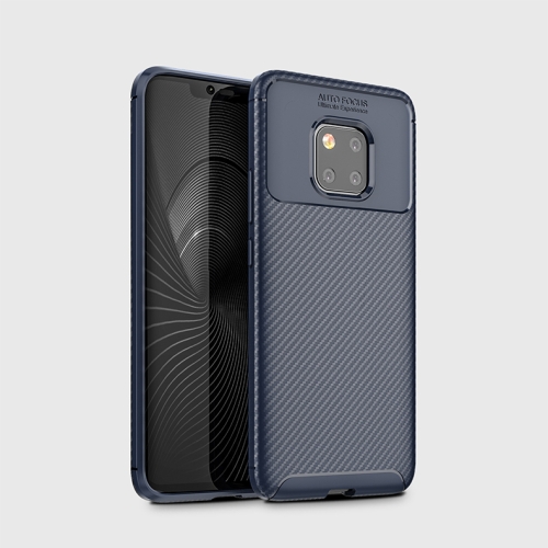 

Beetle Shape Carbon Fiber Texture Shockproof TPU Case for Huawei Mate 20 Pro(Blue)