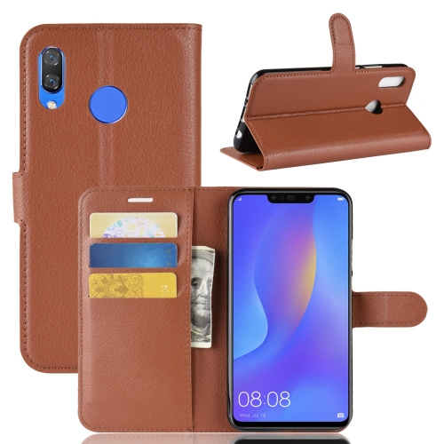 

Litchi Texture Horizontal Flip Leather Case for Huawei nova 3i / Huawei P smart + (Germany), with Wallet & Holder & Card Slots(Brown)