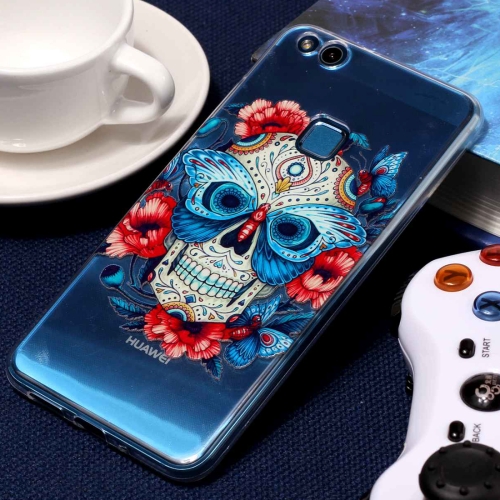 

For Huawei P10 Lite Embossment Masked Ghost Pattern Soft TPU Protective Case