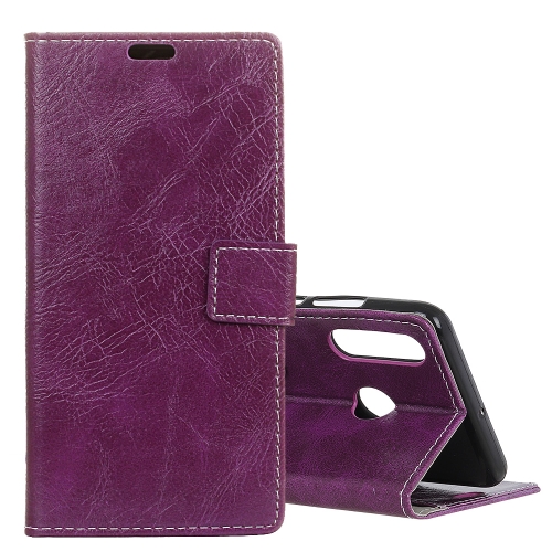 

Retro Crazy Horse Texture Horizontal Flip Leather Case for Huawei P30 Lite, with Wallet & Holder & Card Slots & Photo Frame (Purple)