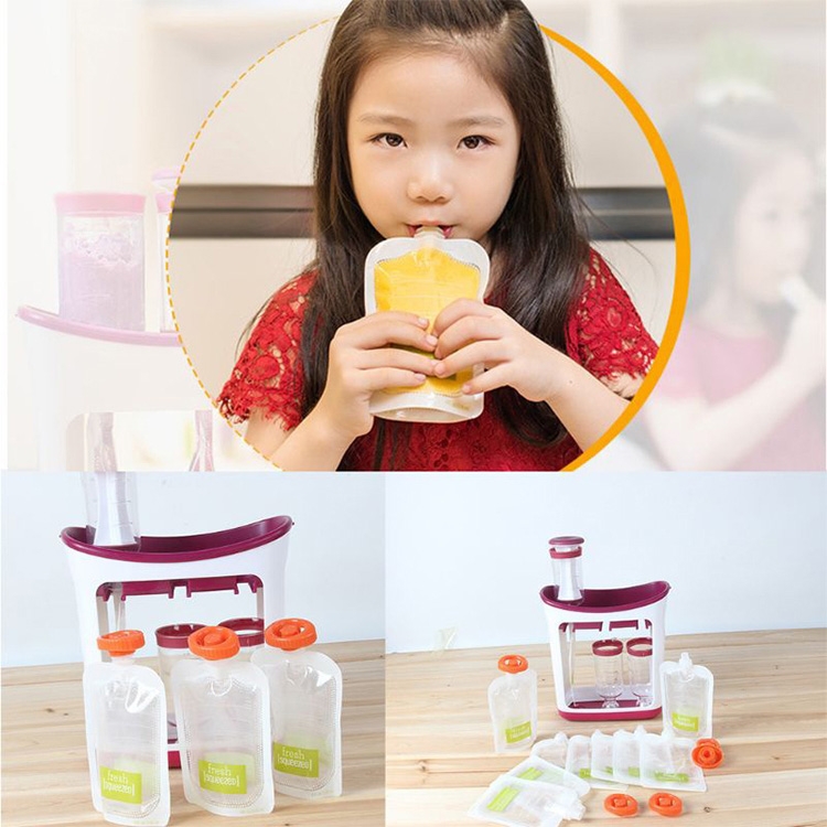50 PCS Puree Extruder Squeeze Pouch Food Distribution Storage Bag,  Compatible with HC14554 Food Dispenser