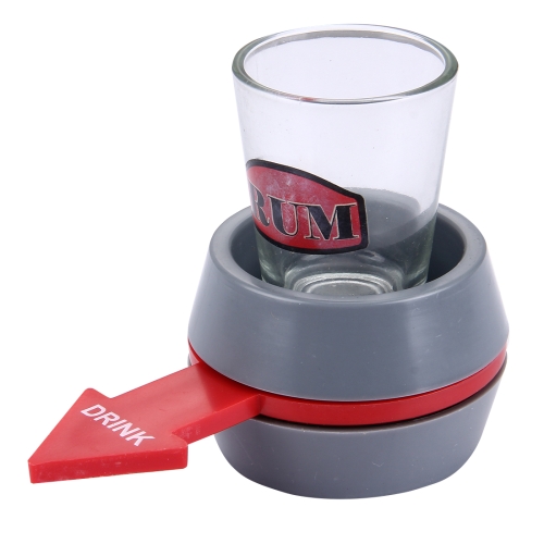 Spin The Shot Novelty Drinking Game Turntable Toy Playing Spin Bottle Props  with Shot Glass for