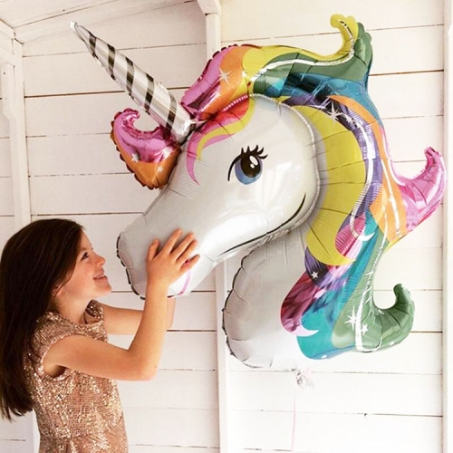 Ballons licorne cheval en aluminium à hélium, ballon de marche arc-en-ciel  pour fête d'anniversaire pour enfants, fourniture de fête licorne magique  géante -  France