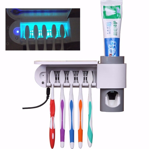 Dispenser automatico di dentifricio Portaoggetti per sterilizzatore per  spazzolino a raggi ultravioletti UV dentale (bianco)