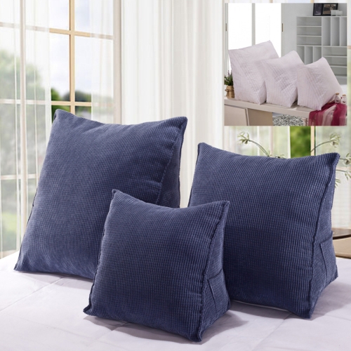 Cuscino tridimensionale triangolare a cuneo tatami cuscino schienale letto  cuscino supporto vita con cuscino interno, dimensioni: 40 cm x 36 cm (blu