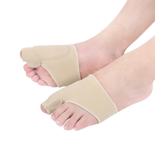 5ペアSEBS外反母趾矯正スリーブフィートケア特別な足の親指の骨リング足の親指整形外科用ブレースリリーフ男性/女性用、サイズ：L（肌色）