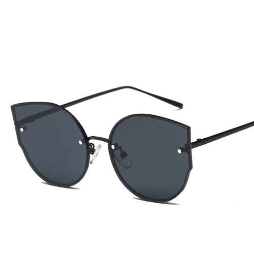 rimless flat lens sunglasses