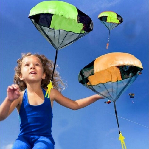 Hand Throwing Mini Soldier Play Parachute Kids Educational Outdoor Games Toys dL 