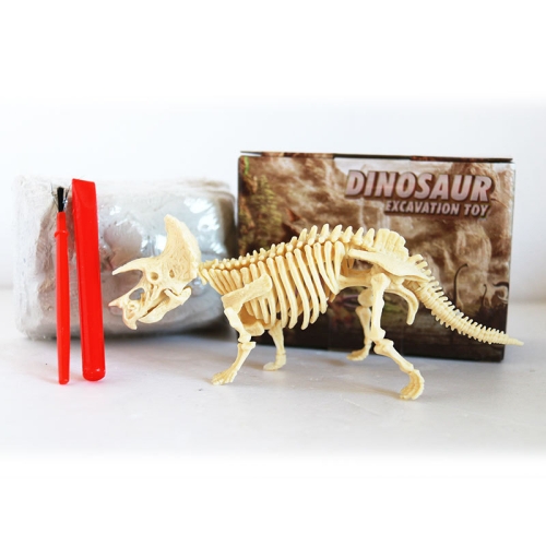 8'' Triceratops Assembling Skeleton Model Archaeology Excavate Dinosaur Egg 
