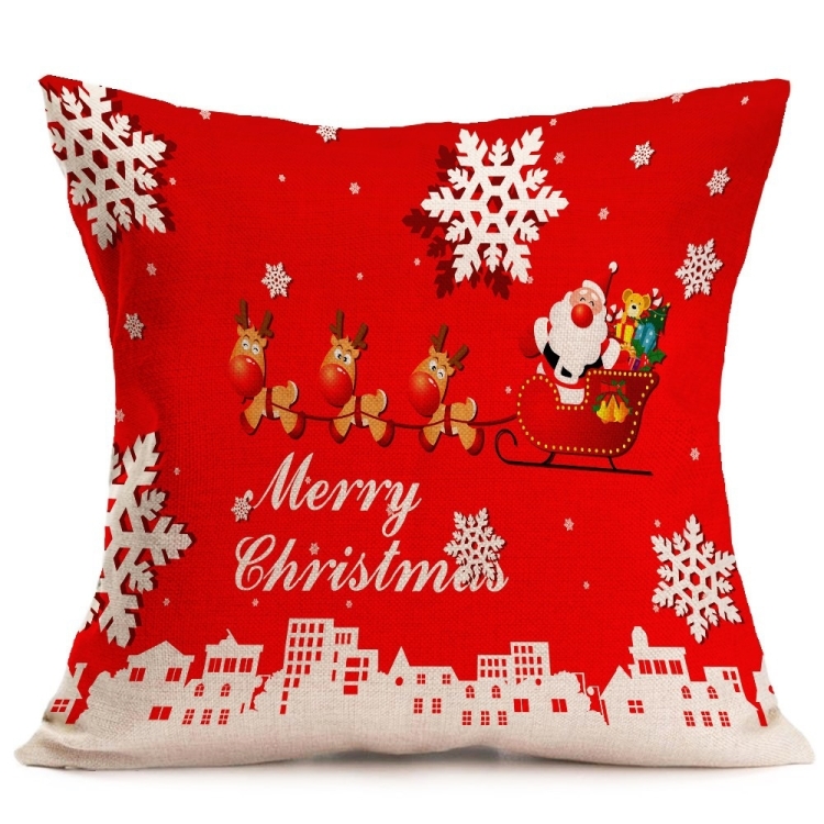 

Christmas Festival Pattern Car Sofa Pillowcase with Decorative Head Restraints Home Sofa Pillowcase, Size:43*43cm