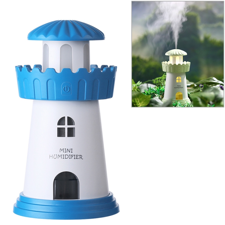 Lighthouse Humidifier 2.5W Lighthouse Portable USB Mute Mini Humidifier Nebulizer พร้อมไฟ ...