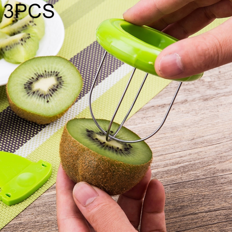 3 PCS Portable and Special ABS + Stainless Steel Kiwi Fruit Peeler, Random  Color Delivery