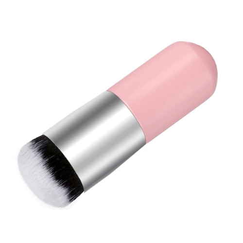 Kurzer Holzgriff Große runde Kopfpuffer Foundation Puder Make-up Pinsel Pralles rundes Pinsel Make-up BB Cream Tools (Pink)