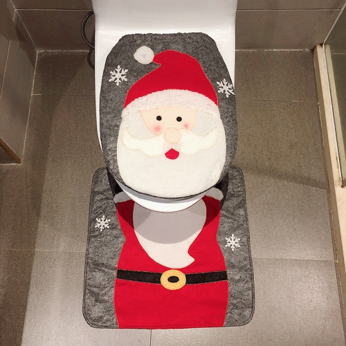 2 in 1 Santa Claus Christmas Decoration Toilet Set