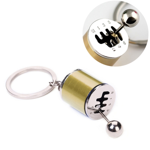 

Six-speed Manual Shift Gear Keychain Key Ring Holder(Gold)