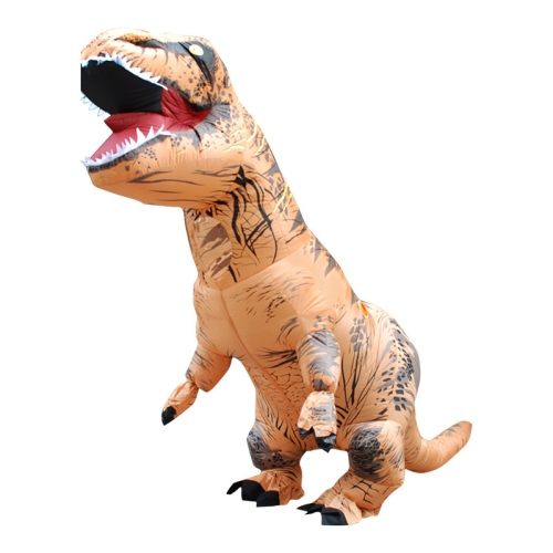 

Inflatable Dinosaur Adult Costume Halloween Inflated Dragon Costumes Party Carnival Costume for Women Men(Brown)