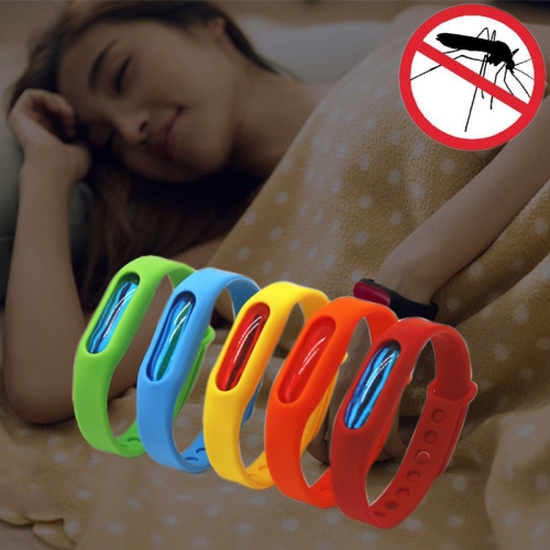 

5 PCS Anti-mosquito Silicone Repellent Bracelet Buckle Wristband Bugs Away, Suitable for Children and Adults, Length:23cm, Random Color Delivery