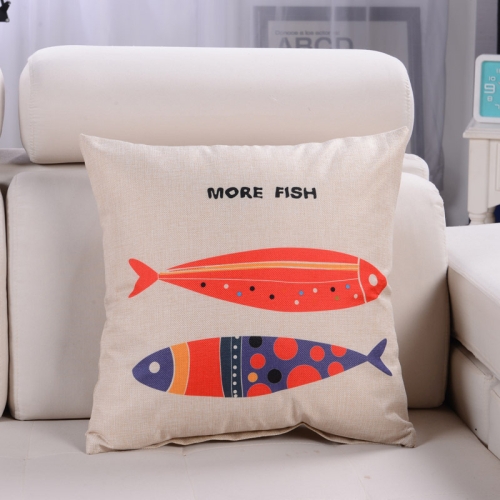 Fish Shape Cushion Bed Backrest Support Throw Pillow with Pillow Insert,  Size: 48 x 45cm(Red)