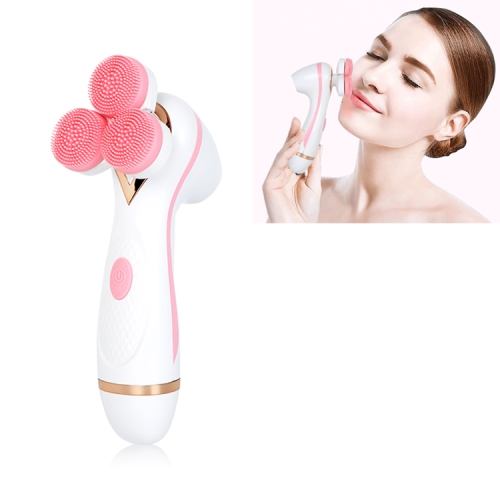 CNaier AE-878 Detergente per il viso elettrico per la cura della pelle del viso in silicone con ricarica USB (rosa)