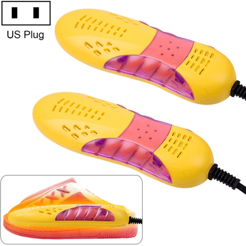 Multifunctionele huishoudelijke cartoon ontvochtiging ontgeuring schoen warmer droger met verlichting, Amerikaanse stekker (geel)